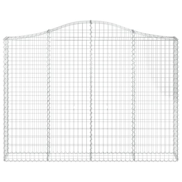 vidaXL Panier de gabions arqu&eacute; 200x30x140/160 cm Fer galvanis&eacute;