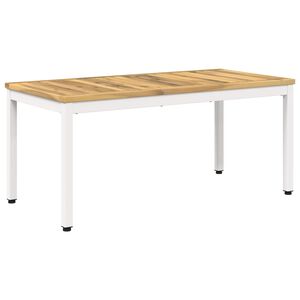 vidaXL Table basse Blanc 50 x 100,5 x 45 cm Bois d'Acacia Massif