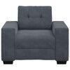 vidaXL Fauteuil gris fonc&eacute; 60 cm velours