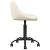 vidaXL Chaise de bureau Crème Velours