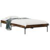 vidaXL Cadre de lit sans matelas ch&ecirc;ne fum&eacute; 100x200 cm
