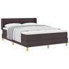 vidaXL Lit &agrave; ressorts avec matelas Marron fonc&eacute; 200 x 140 cm Polyester