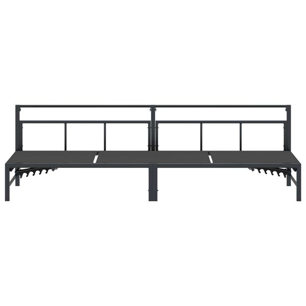 vidaXL Transat Noir 200 x 62 x 59,5 cm Textil&egrave;ne