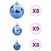 vidaXL Boules de No&euml;l 100 pcs bleu &Oslash;3/4/6 cm