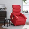 vidaXL Fauteuil inclinable de massage Rouge Similicuir