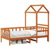 vidaXL Ensemble Lit de Jour 2 pc Cire marron Bois de pin massif