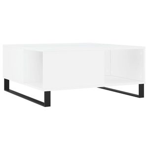 vidaXL Table basse blanc 80x80x36,5 cm bois d'ing&eacute;nierie