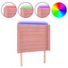 vidaXL T&ecirc;te de lit &agrave; LED Rose 93x16x118/128 cm Velours