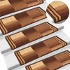 vidaXL Tapis d'escalier autoadhésifs 5 pcs 65x21x4 cm Marron