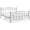 vidaXL Cadre de lit sans matelas gris m&eacute;tal 140x200 cm
