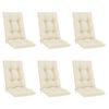 vidaXL Chaises inclinables de jardin et coussins lot de 6 Teck solide