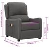 vidaXL Fauteuil &eacute;lectrique de massage Gris fonc&eacute; Tissu