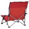 vidaXL Chaises de plage pliables lot de 2 Rouge Tissu