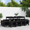 vidaXL Ensemble &agrave; manger de jardin 13 pcs noir bois massif de pin