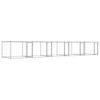 vidaXL Cage pour chien avec portes gris 10x2x1,5 m acier galvanis&eacute;