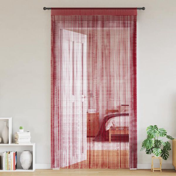 vidaXL Rideau en fils 2 pcs 140 x 250 cm Bordeaux