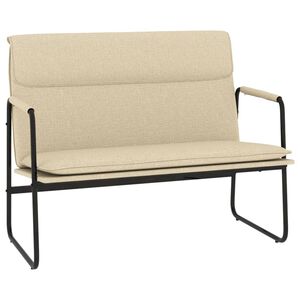 vidaXL Banc Cr&egrave;me 100x64x80 cm Tissu