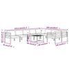 vidaXL Salon de jardin 10 pcs avec coussins Aluminium Anthracite