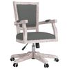 vidaXL Chaise pivotante de bureau Gris foncé Tissu