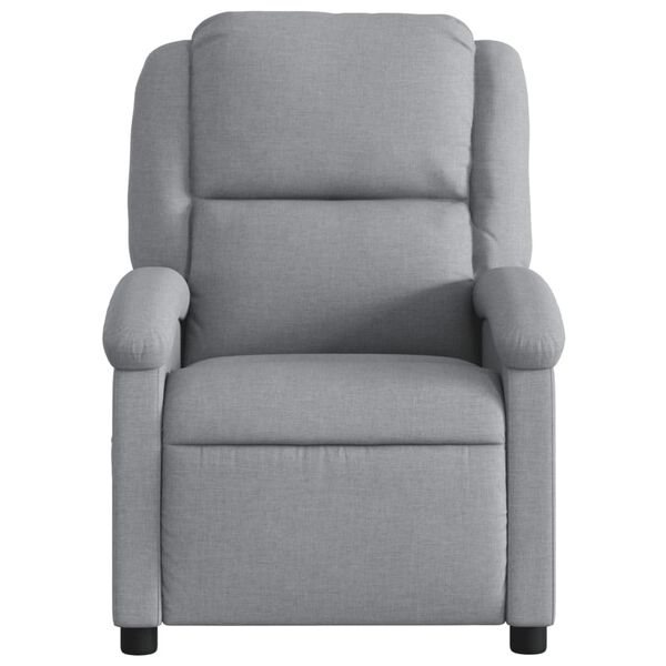 vidaXL Fauteuil de massage inclinable Gris clair Tissu