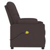 vidaXL Fauteuil de massage Marron foncé Tissu