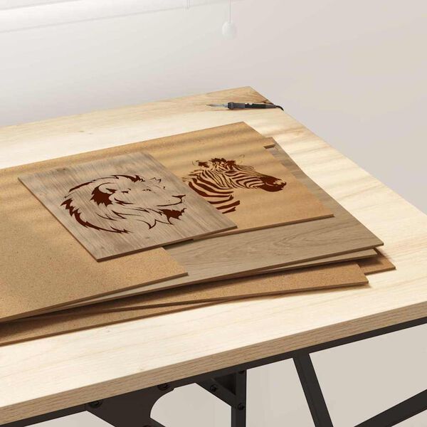 vidaXL Panneaux d&eacute;coratifs 12 pcs Ch&ecirc;ne artisanal 30 x 42 x 0,27 cm