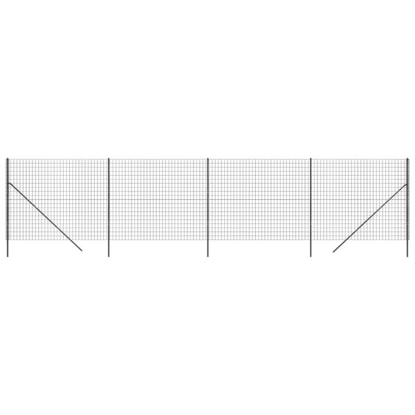 vidaXL Cl&ocirc;ture en treillis m&eacute;tallique anthracite 2,2x10 m