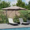 vidaXL Parasol Taupe 351 x 250 x 253 cm Polyester et Aluminium