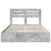 vidaXL Lit de Rangement Gris b&eacute;ton 140 x 190 cm Bois d'ing&eacute;nierie