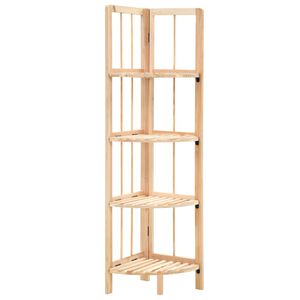 vidaXL &Eacute;tag&egrave;re d'angle bois de c&egrave;dre 27 x 27 x 110 cm