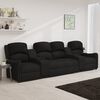 vidaXL Fauteuil de massage inclinable et porte-gobelets 4 places noir
