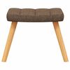 vidaXL Chaise de relaxation avec tabouret Marron Tissu
