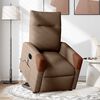vidaXL Fauteuil inclinable de massage &eacute;lectrique Marron Tissu