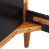 vidaXL Cadre de lit Noir Bois d'acacia massif 180 x 200 cm