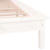 vidaXL Cadre de lit à LED sans matelas blanc 180x200 cm bois massif