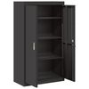 vidaXL Armoire de rangement 2 pcs Noir 80 x 40 x 140 cm Acier