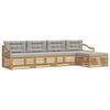 vidaXL Ensemble de canap&eacute;s d'ext&eacute;rieur 5 pc Blanc et gris clair