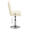 vidaXL Chaises pivotantes &agrave; manger lot de 2 Cr&egrave;me Tissu