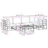 vidaXL Ensemble de canap&eacute; de jardin avec coussin 6 pcs Noir Aluminium