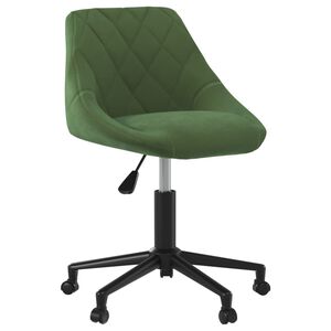 vidaXL Chaise pivotante de bureau Vert fonc&eacute; Velours