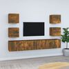 vidaXL Ensemble de meubles TV 7 pcs Ch&ecirc;ne fum&eacute; Bois d'ing&eacute;nierie