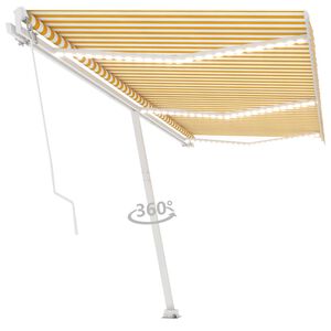 vidaXL Store banne manuel avec LED solaire 6 x 3 m