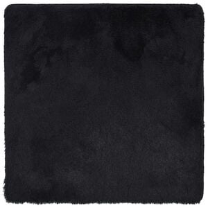 vidaXL Tapis shaggy &agrave; poils longs NAVARRA noir 120x120 cm polyester