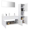 vidaXL Ensemble de meubles de bain Blanc brillant Bois d'ing&eacute;nierie