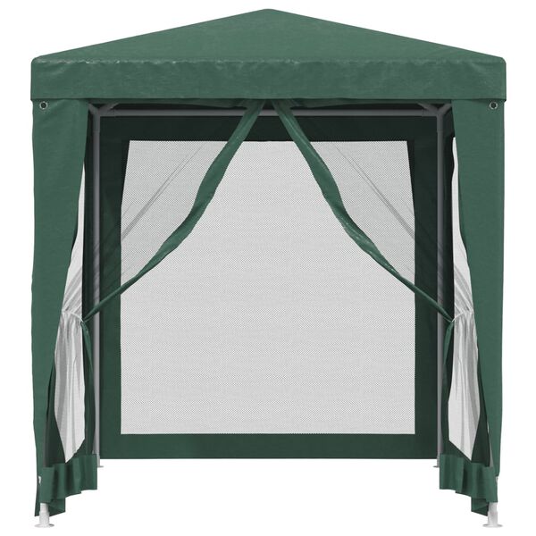 vidaXL Tente de f&ecirc;te avec 4 parois lat&eacute;rales en maille Vert 2x2 m PEHD