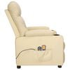 vidaXL Fauteuil électrique de massage Crème Tissu