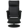 vidaXL Fauteuil inclinable avec repose-pied noir similicuir