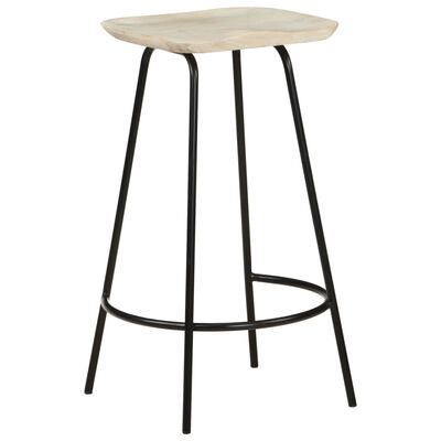 vidaXL Tabourets de bar lot de 4 bois de manguier massif