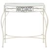 vidaXL Table d'appoint Style fran&ccedil;ais M&eacute;tal 82 x 39 x 76 cm Blanc