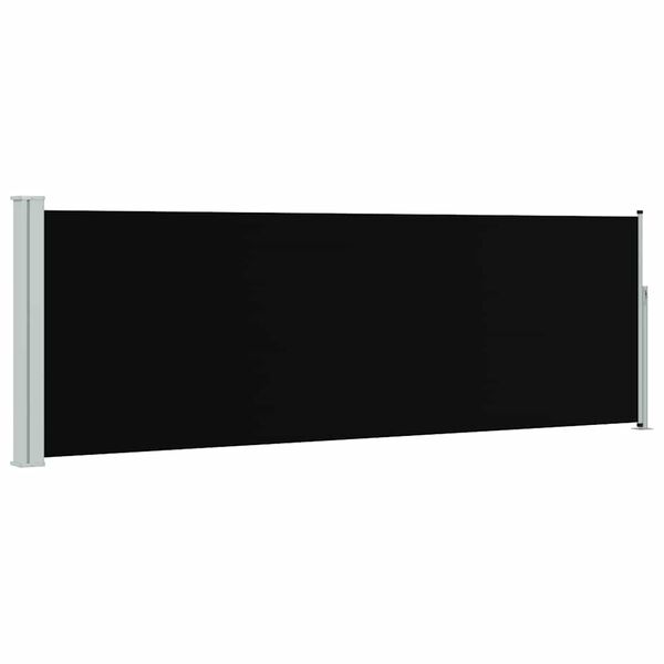 vidaXL Auvent lat&eacute;ral r&eacute;tractable de patio 100x300 cm Noir